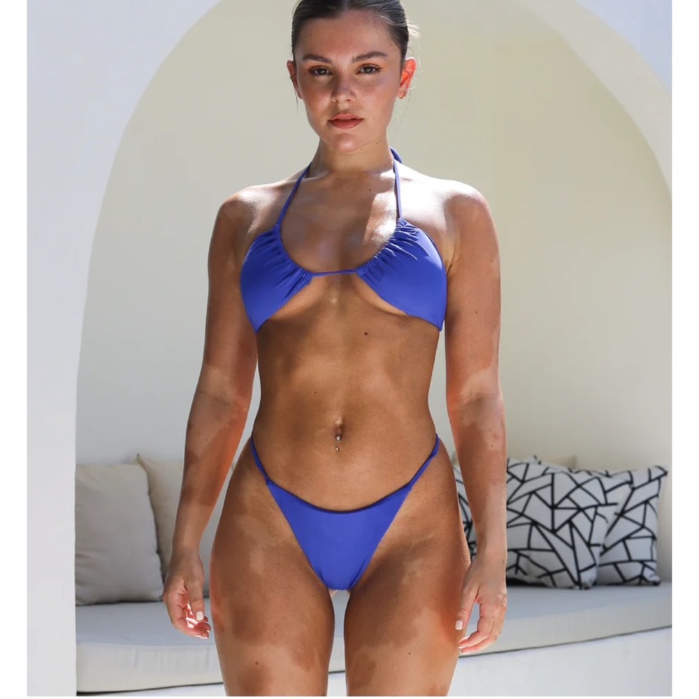 COPY - Lazuli Label Blue Triangle SwimSuit Top&Bottom - Small